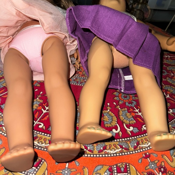 American Girl Dolls in White and Purple Outfits - Picture 9 of 13